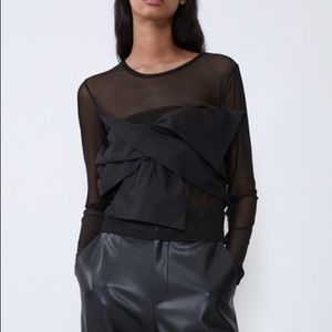 NWT Zara Black Top